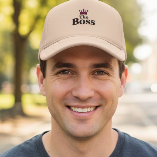 The Boss Neutral Mesh Trucker Hat for Men Truckerkappe