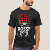 The Bossy Gnome Buffalo Plaid Christmas Matching F T-Shirt (Vorderseite)