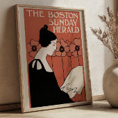 The Boston Sunday Herald Vintage Magazine Cover  Poster