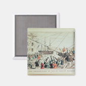 The Boston Tea Party, 1846 Magnet (Vorderseite/Rückseite)