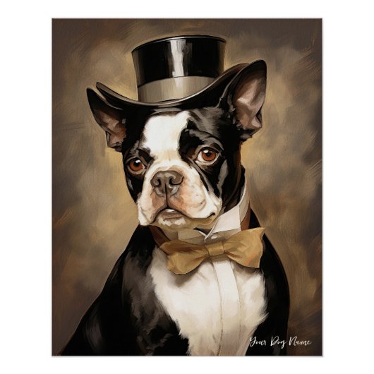 The Boston Terrier Dog 001 - Odessa Leyendecker Poster (Vorderseite)