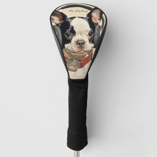 The Boston Terrier Dog 003 - Odessa Leyendecker Golf Headcover (Vorderseite)
