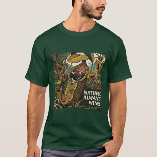 The Botanical Consumption: "Nature Always Wins"  T-Shirt (Vorderseite)