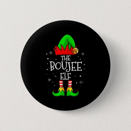 The Boujee Elf Group Matching Family Christmas Xma Button (Vorderseite)