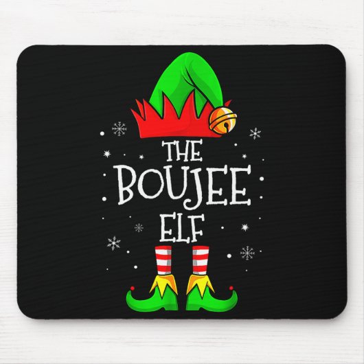 The Boujee Elf Group Matching Family Christmas Xma Mousepad (Vorne)