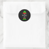 The Boujee Elf Group Matching Family Christmas Xma Runder Aufkleber (Tasche)
