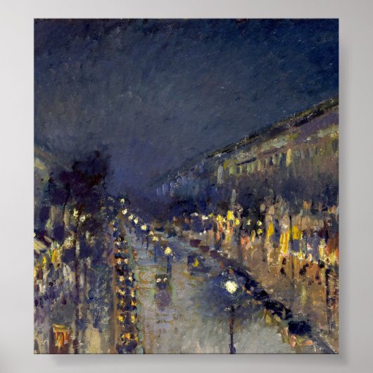 The Boulevard Montmartre at Night Poster (Vorne)