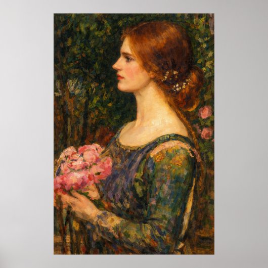 The Bouquet by John William Waterhouse Poster (Vorne)