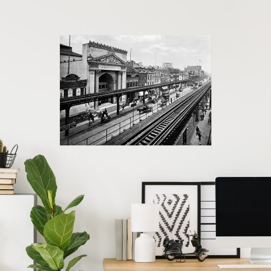 The Bowery, NYC, 1900 Poster (Heimbüro)