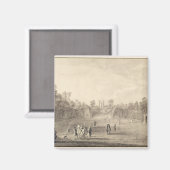 The Bowling Green at Claremont, 1738 (Gravur) Magnet (Vorderseite/Rückseite)