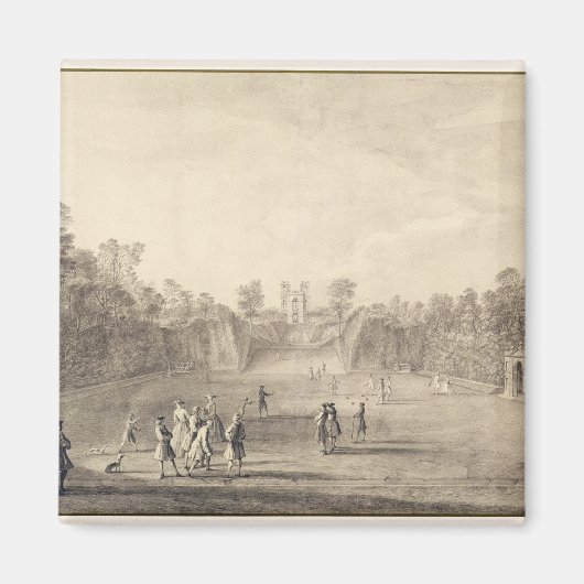 The Bowling Green at Claremont, 1738 (Gravur) Magnet (Vorne)