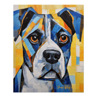 The Boxer Dog Portrait 004 - Sable Gabriel Poster