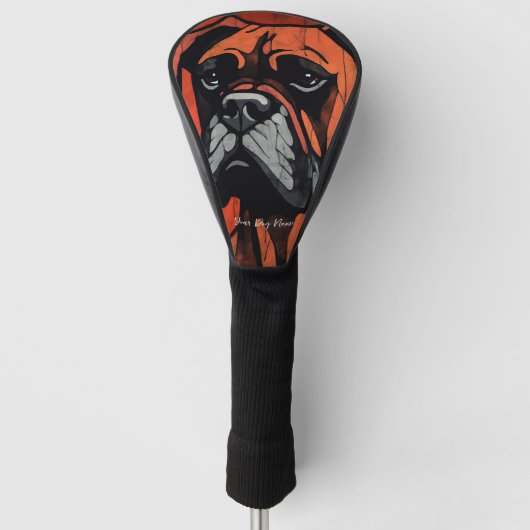 The Boxer Dog, Red and Black 003 - Ulises Dallaire Golf Headcover (Vorderseite)