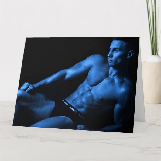 The Boy in Blue Hot Typ Grußkarte Karte (Vorderseite)