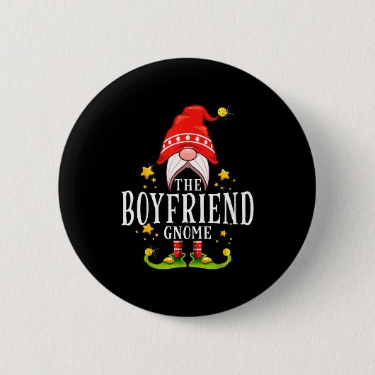The Boyfriend Gnome Christmas Matching Button (Vorderseite)