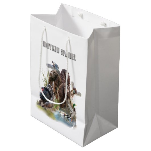 The Boykin Spaniel Mittlere Geschenktüte (Vorderseite Schrägansicht)
