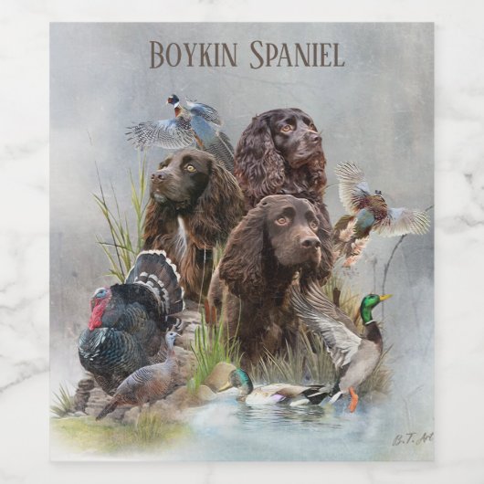 The Boykin Spaniel Weinetikett (Einzelnes Label)