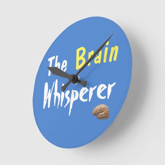 The Brain Whisperer Runde Wanduhr (Winkel)