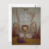 The Bread of Life: Holy Eucharist 2026 Calendar Postkarte (Vorne/Hinten)
