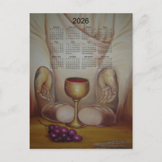 The Bread of Life: Holy Eucharist 2026 Calendar Postkarte