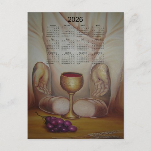 The Bread of Life: Holy Eucharist 2026 Calendar Postkarte (Vorderseite)