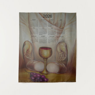 The Bread of Life: Holy Eucharist 2026 Calendar Wandteppich