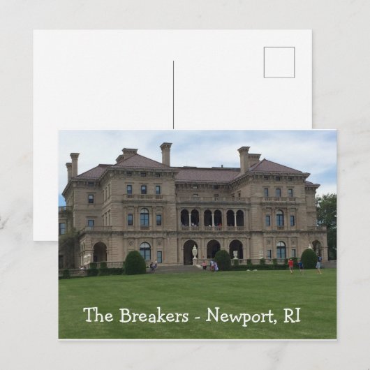 The Breakers, Newport, RI Postkarte (Vorne/Hinten)