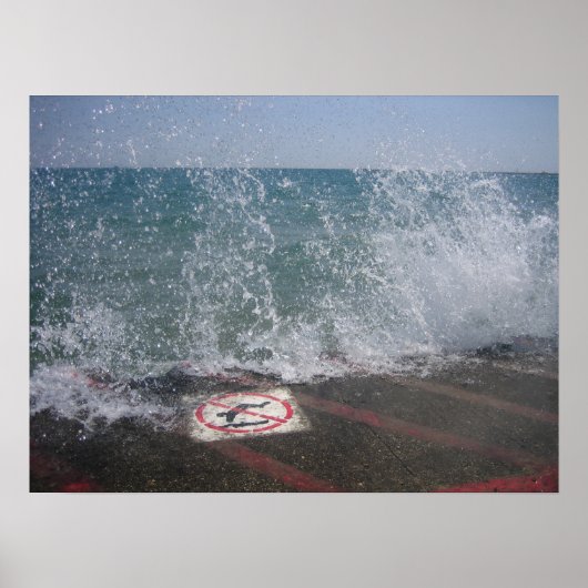 The Breakwall, Lake Michigan, Chicago, IL Poster (Vorne)