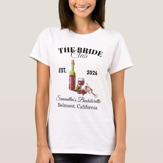 The Bride Club Junggesellinnenabschied T-Shirt (Vorderseite)