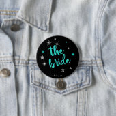 The Bride Disco Bachelorette Aquamarin ID925 Button (Beispiel)