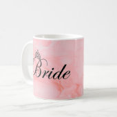 The Bride Elegant Black Script Wedding Coffee Tass Kaffeetasse (Vorderseite Links)