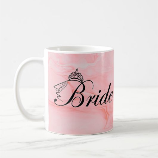 The Bride Elegant Black Script Wedding Coffee Tass Kaffeetasse (Links)
