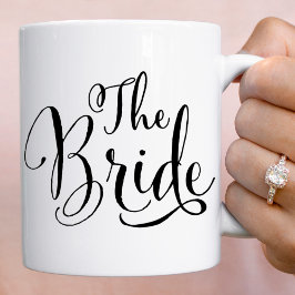 The Bride Elegant Black Script Wedding Kaffeetasse
