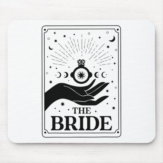 The Bride Future Mrs. Tarot Gothic Brautparty Bac Mousepad (Vorne)