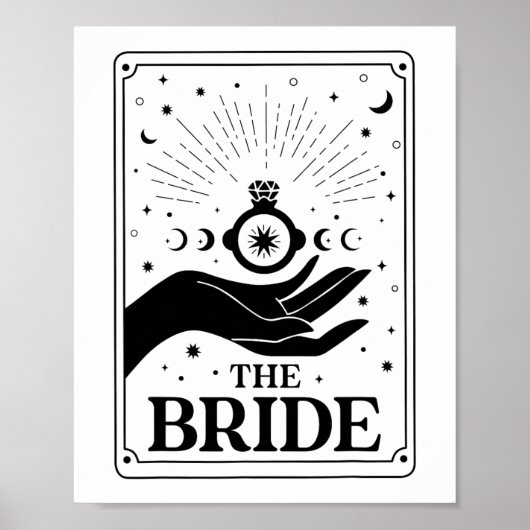 The Bride Future Mrs. Tarot Gothic Brautparty Bac Poster (Vorne)