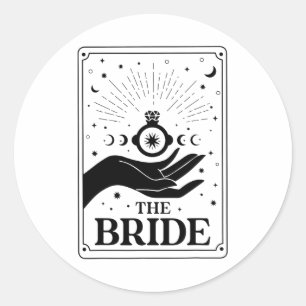 The Bride Future Mrs. Tarot Gothic Brautparty Bac Runder Aufkleber