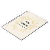 The Bride – Gold Frame Wedding Design notebook Notizblock (Linke Seite)