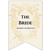 The Bride - Gold vintage framebunting banner (Zweite Fahne)