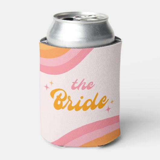 The Bride Groovy Pink & Orange Dosenkühler (Kanne Vorderseite)