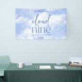 The Bride Is On Cloud Nine Blue Bridal Shower Banner (Messeveranstaltung)