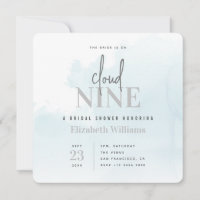 The Bride is On Cloud Nine Modern Bridal Shower