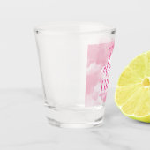 The Bride Is On Cloud Nine Pink Bachelorette Party Schnapsglas (Links)