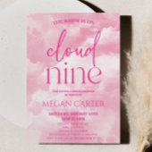 The Bride Is On Cloud Nine Pink Bridal Shower Einladung