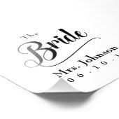 The Bride Mrs. Wedding Date Fotodruck (Ecke)