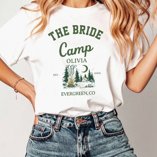 The Bride Personalized Camp Bachelorette Tri-Blend Shirt