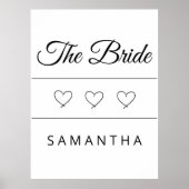 The Bride Personalized Wedding Design Poster (Vorne)