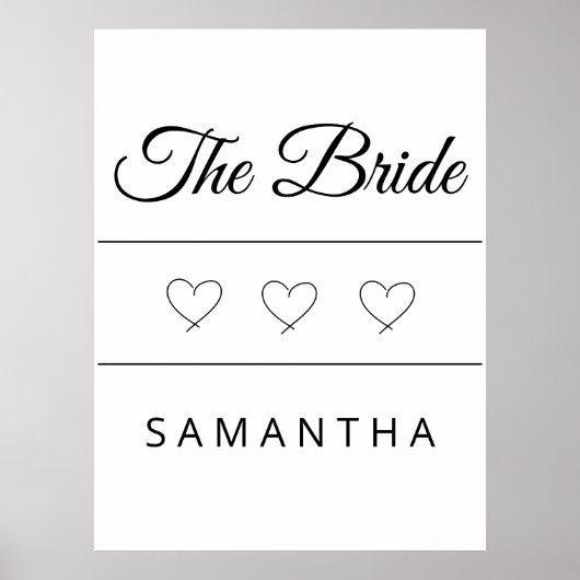 The Bride Personalized Wedding Design Poster (Vorne)