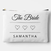 The Bride Personalized Wedding Design Zubehörtasche (Vorderseite)