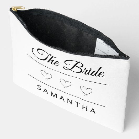 The Bride Personalized Wedding Design Zubehörtasche (Offen)