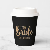The Bride Team Elegant Bachelorette Pappbecher (Vorderseite)